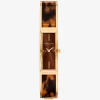 Yazmeen Gold-Tone and Tortoiseshell Acetate Bangle Watch Yazmeen Gold-Tone and Tortoiseshell Acetate Bangle Watch