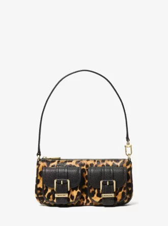Zoe Small Leopard Print Calf Hair Pochette Zoe Small Leopard Print Calf Hair Pochette
