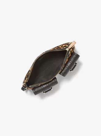 Zoe Small Leopard Print Calf Hair Pochette Zoe Small Leopard Print Calf Hair Pochette