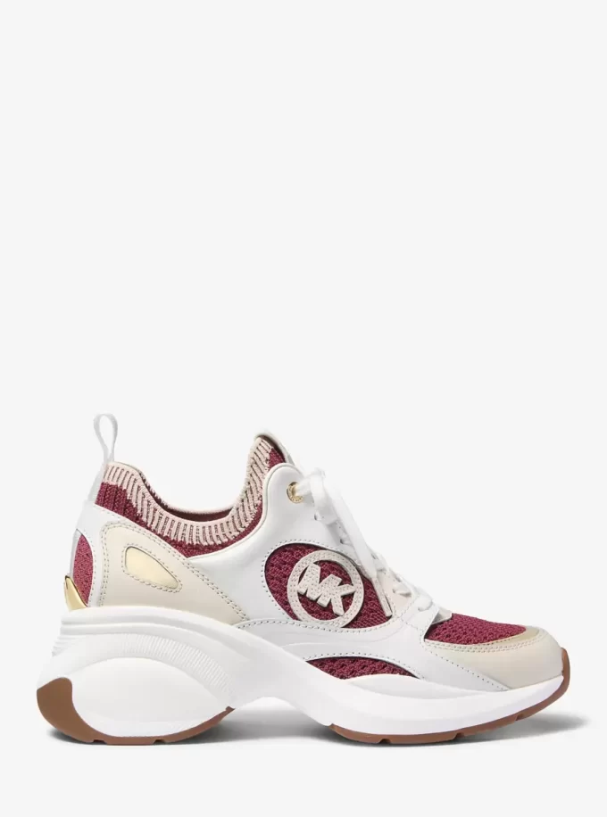 Zuma Color-Block Leather and Knit Trainer Zuma Color-Block Leather and Knit Trainer